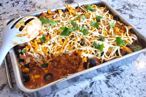 Mexican Chicken and Rice Casserole | Dairy-Free, Gluten-Free, Leftover Friendly