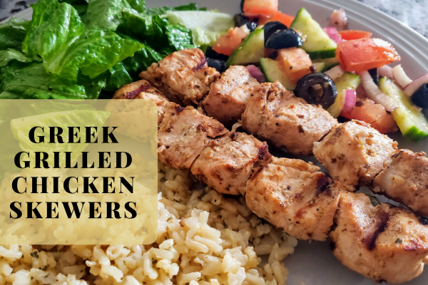 Easy Greek Grilled Chicken Skewers